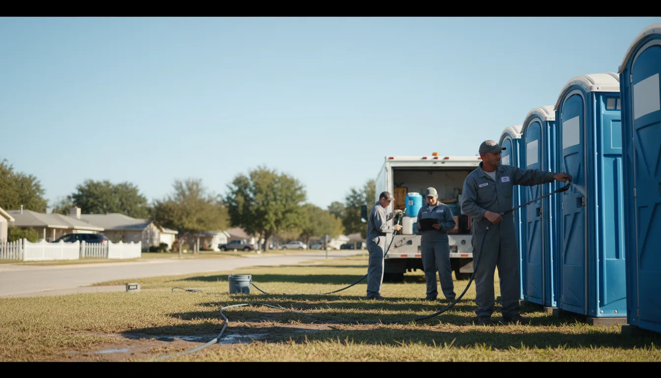 Long-Term Portable Toilet Rental in Round Mountain, TX near me